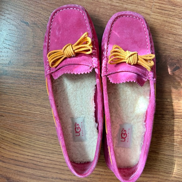 UGG W Meena pink suede slipper loafer size 9 - Picture 9 of 9